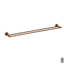 Pure 900mm Double Towel Rail Brushed Copper