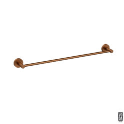 Pure 600mm Single Towel Rail Brushed Copper