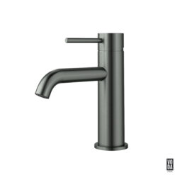 Pure Basin Mixer Curved Spout Gun Metal