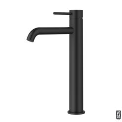 Pure Tall Basin Mixer Curved Spout Matte Black