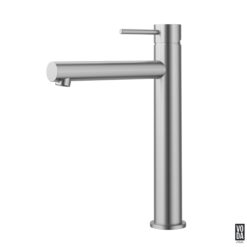 Pure Tall Basin Mixer Straight Spout Brushed Nickel