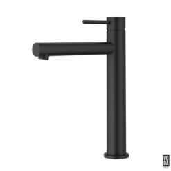 Pure Tall Basin Mixer Straight Spout Matte Black