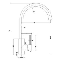 Alternative view of Pure Gooseneck Kitchen/Laundry Sink Mixer Matte Black