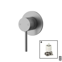 Pure Shower Mixer Set Brushed Nickel