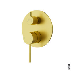 Pure Shower Mixer with Diverter Trim Kit Only Brushed Gold