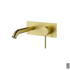 Pure Wall Basin/Bath Single Back Plate Trim Kit Only Brushed Gold