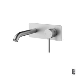 Pure Wall Basin/Bath Single Back Plate Trim Kit Only Brushed Nickel