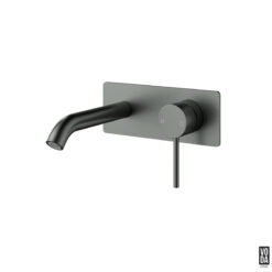 Pure Wall Basin/Bath Single Back Plate Trim Kit Only Gun Metal