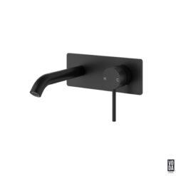 Pure Wall Basin/Bath Single Back Plate Trim Kit Only Matte Black