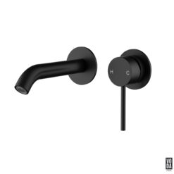 Pure Wall Basin/Bath Separate Back Plate Trim Kit Only Matte Black