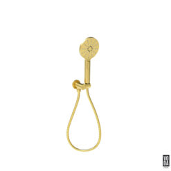 Pure Multi Function Hand Shower on Bracket Brushed Gold