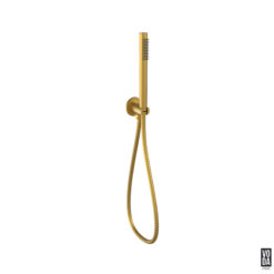 Pure Cylindrical Hand Shower on Bracket Brushed Gold