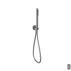 Pure Cylindrical Hand Shower on Bracket Brushed Nickel