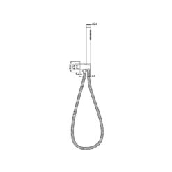 Alternative view of Pure Cylindrical Hand Shower on Bracket Matte Black