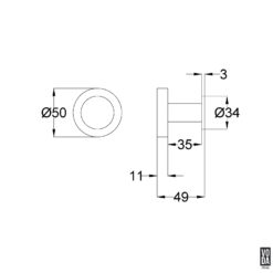 Alternative view of Pure Robe Hook Matte Black