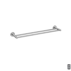 Pure 600mm Double Towel Rail Brushed Nickel
