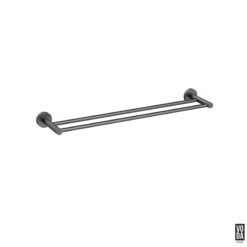 Pure 600mm Double Towel Rail Gun Metal