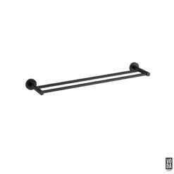 Pure 600mm Double Towel Rail Matte Black