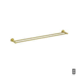 Pure 900mm Double Towel Rail Brushed Gold