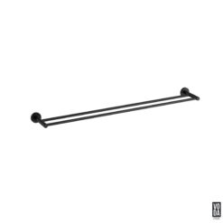 Pure 900mm Double Towel Rail Matte Black