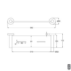 Alternative view of Pure Shower Shelf Matte Black