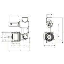 Alternative view of Cambridge Shower Mixer With Diverter Body Only