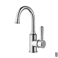 Cambridge Gooseneck Basin Mixer with Brass Handle Chrome
