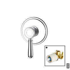 Cambridge Shower mixer with Brass Handle Set Chrome