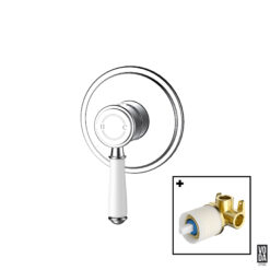 Cambridge Shower mixer with Ceramic Handle Set Chrome