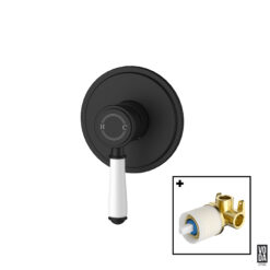Cambridge Shower mixer with Ceramic Handle Set Matte Black