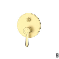 Cambridge Shower Mixer with Diverter with Brass Handle Trim Kit Only Brushed Gold
