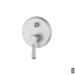 Cambridge Shower Mixer with Diverter with Brass Handle Trim Kit Only Brushed Nickel