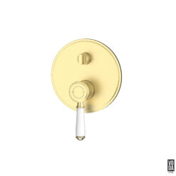 Cambridge Shower Mixer with Diverter with Ceramic Handle Trim Kit Only Brushed Gold