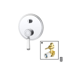Cambridge Shower Mixer with Diverter with Ceramic Handle Set Chrome