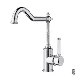 Cambridge Shepherds Crook Kitchen Sink Mixer with Ceramic Handle Chrome