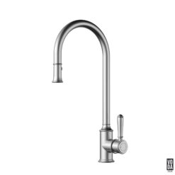 Cambridge Pull-out Kitchen Sink Mixer with Brass Handle Brushed Nickel
