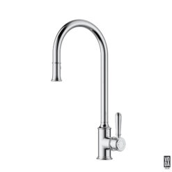 Cambridge Pull-out Kitchen Sink Mixer with Brass Handle Chrome
