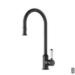Cambridge Pull-out Kitchen Sink Mixer with Ceramic Handle Matte Black