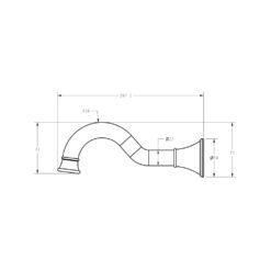 Alternative view of Cambridge Shepherds Crook Basin/Bath Spout Only Matte Black