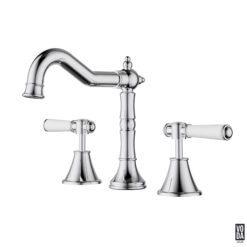 Cambridge 3 Piece Basin Mixer Set with Ceramic Handle Chrome