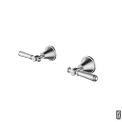 Cambridge Wall Top Assemblies with Brass Handle Brushed Nickel