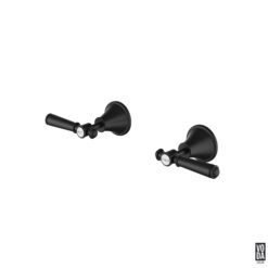 Cambridge Wall Top Assemblies with Brass Handle Matte Black