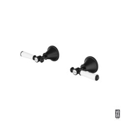 Cambridge Wall Top Assemblies with Ceramic Handle Matte Black