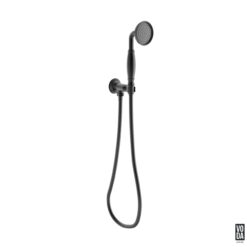 Cambridge Handshower on Bracket with Brass Handle Matt Black