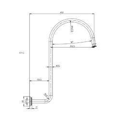 Alternative view of Cambridge Gooseneck Shower Arm Matte Black
