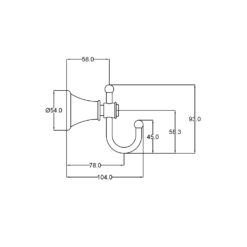 Alternative view of Cambridge Robe Hook Brushed Gold