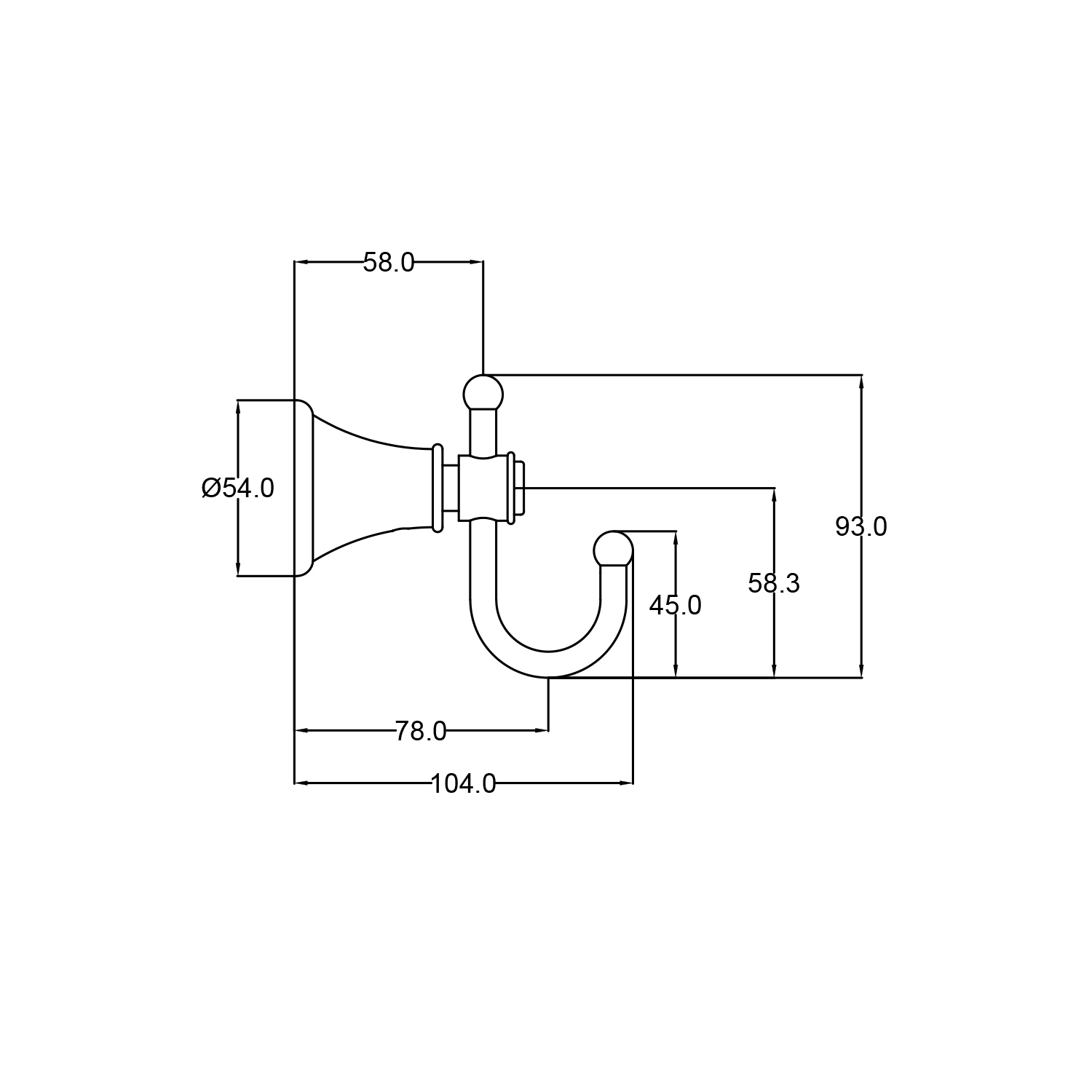 Cambridge Robe Hook Chrome - Image 2
