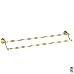 Cambridge 800mm Double Towel Rail Brushed Gold