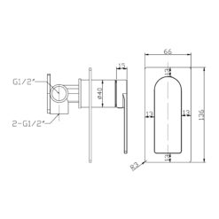 Alternative view of Espresso Shower Mixer Matte Black