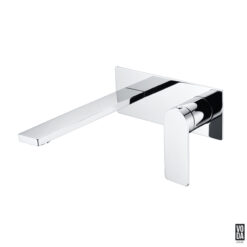 Espresso Wall Basin/Bath Set Chrome